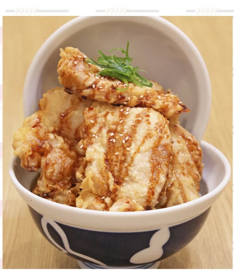 ข้าวหน้าไก่เทมปุระ
