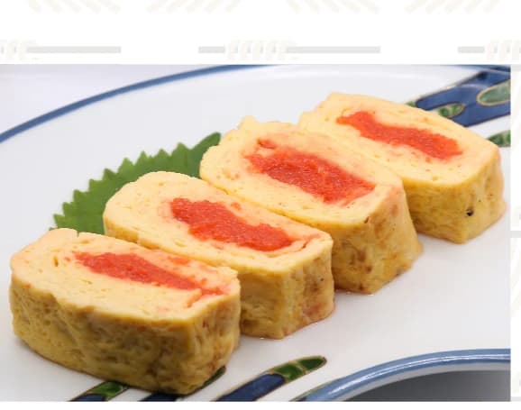 ไข่ม้วนญี่ปุ่นสอดไส้ไข่ปลาเมนไทโกะรสเผ็ด